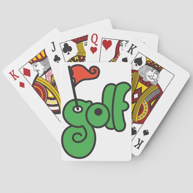 Cartas de juego de señal de golf (Reverso)