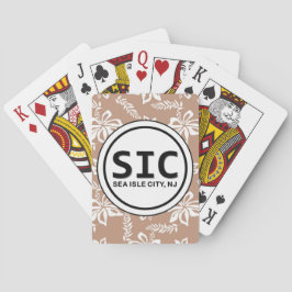 Cartas de juego de SIC Sea Isle City NJ Brown