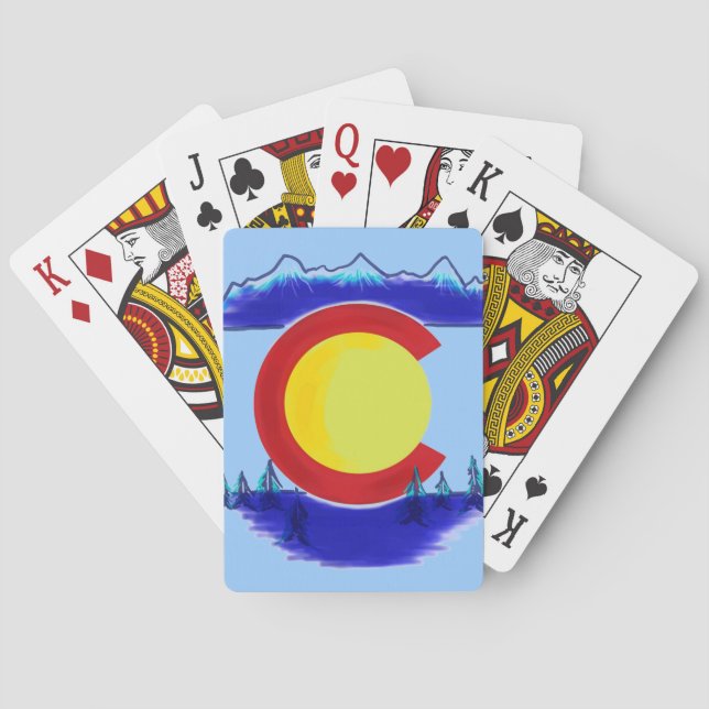 Cartas de juego de símbolos de la bandera del esta (Reverso)