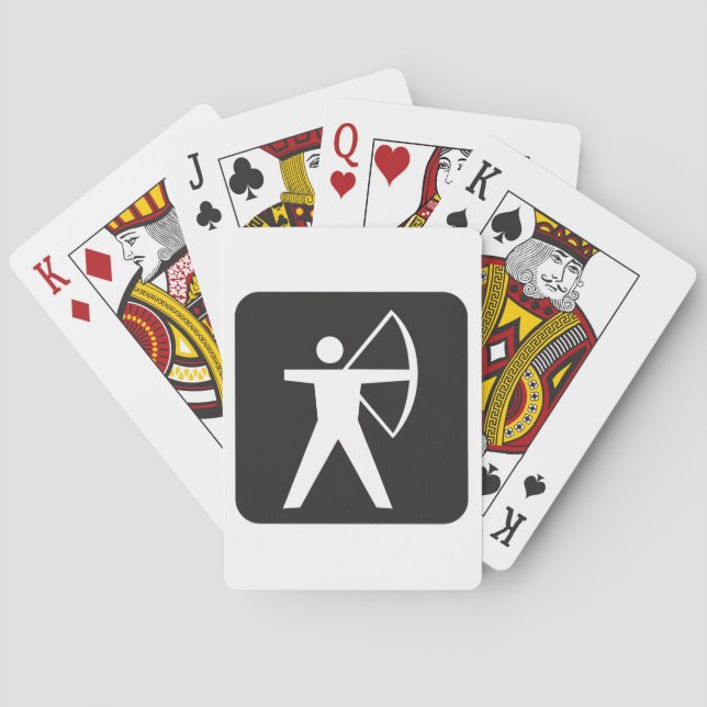 Cartas de juego de símbolos de tiro con arco (Reverso)