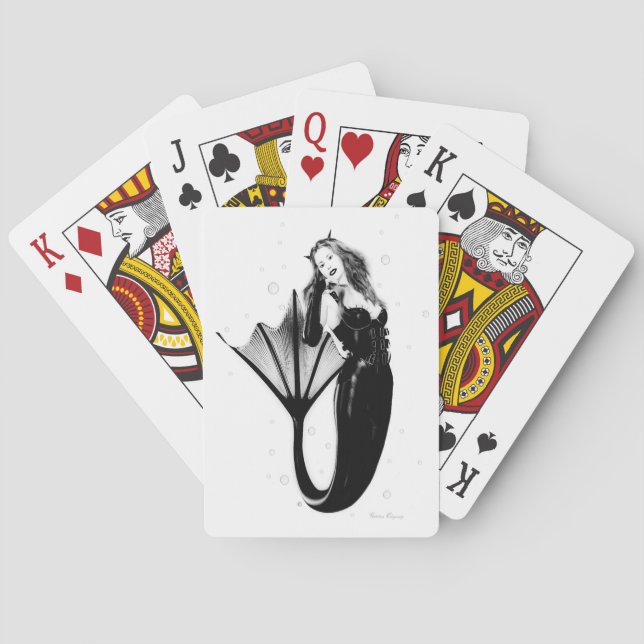 Cartas de juego de sirena oscura (Reverso)