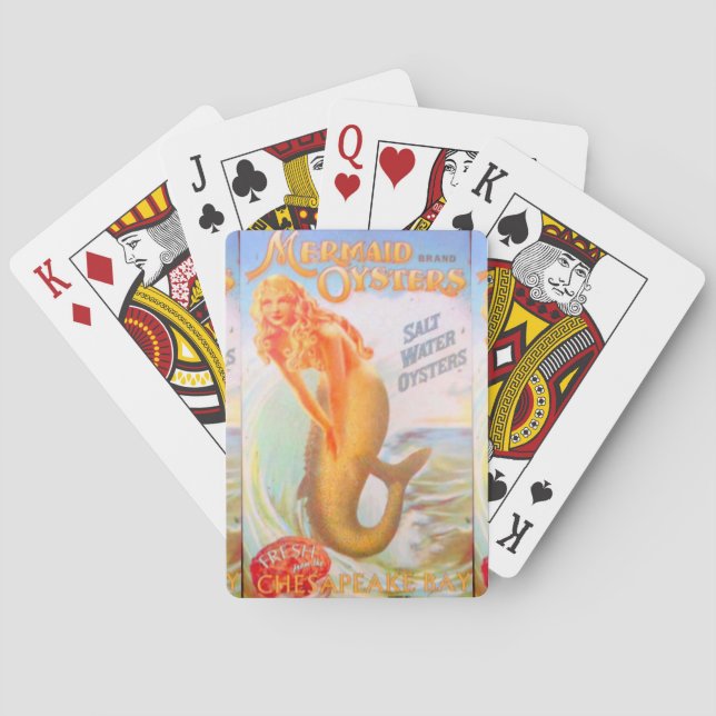 cartas de juego de sirenas doradas (Reverso)