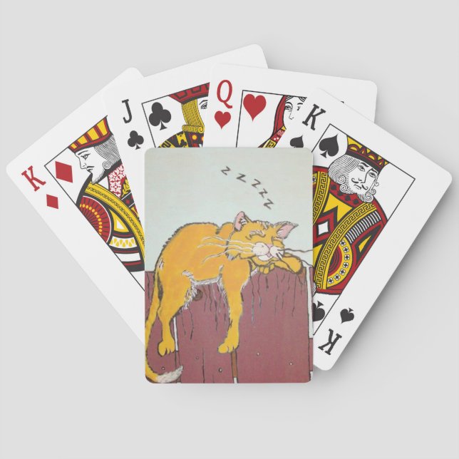Cartas de juego de Sleeping Kitty (Reverso)