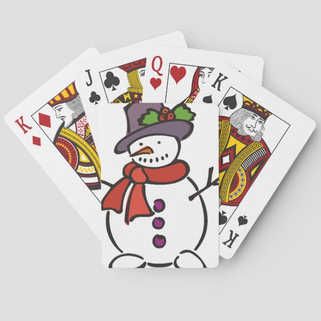 Cartas de juego de Snowman (Reverso)