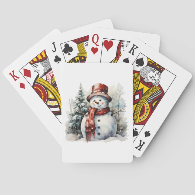 Cartas de juego de Snowman (Reverso)