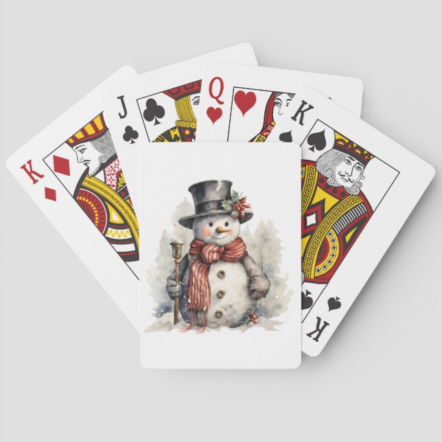 Cartas de juego de Snowman (Reverso)