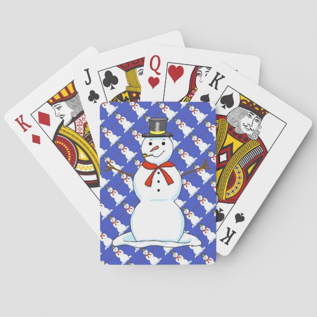 Cartas de juego de Snowman (Reverso)