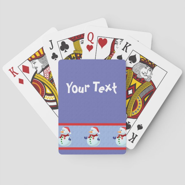 Cartas de juego de Snowman para navidades (Reverso)