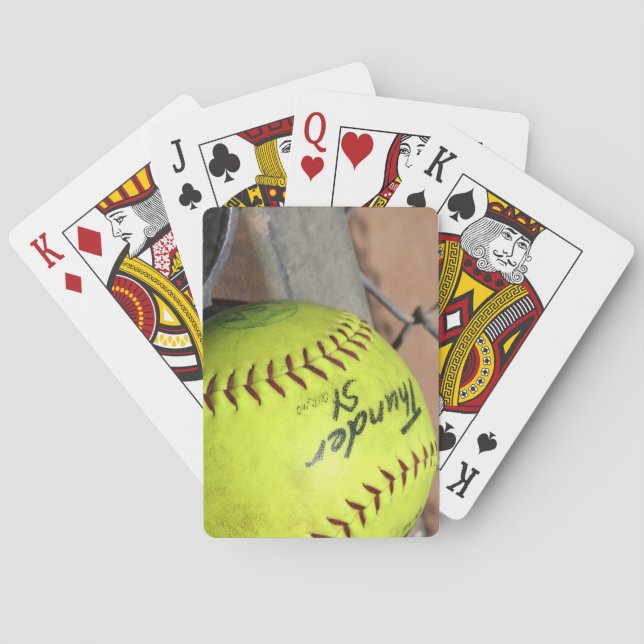 Cartas de juego de Softbol (Reverso)