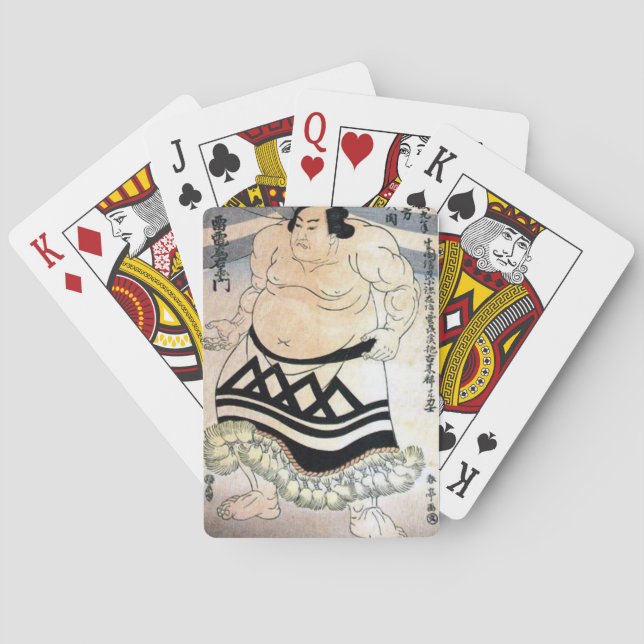 Cartas de juego de sumo-wrestler de Japón (Reverso)