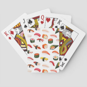 cartas de juego de sushi