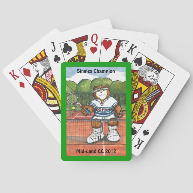 Cartas de juego de tenis (Reverso)