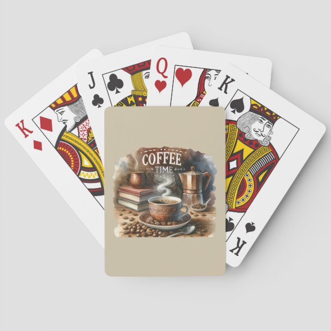 Cartas de juego de tiempo de café (Reverso)