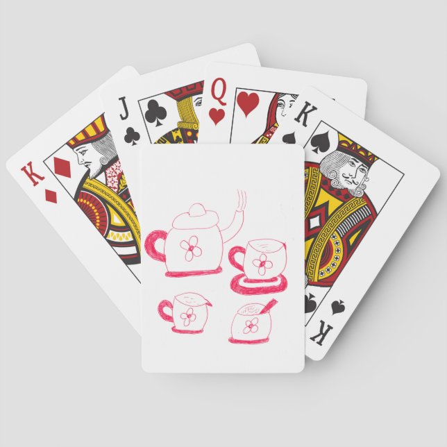 Cartas de juego de tiempo de té (Reverso)