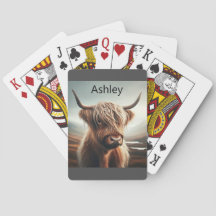 Cartas de juego de toros de Highland personalizabl