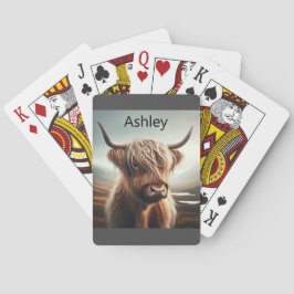 Cartas de juego de toros de Highland personalizabl