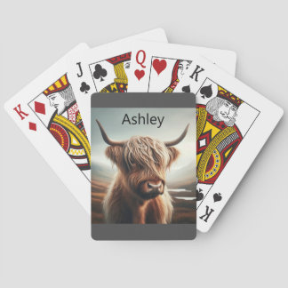 Cartas de juego de toros de Highland personalizabl