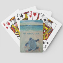 Cartas de juego de tortugas marinas