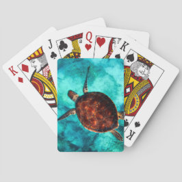 Cartas de juego de tortugas marinas