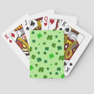 Cartas de juego de trébol verde irlandés