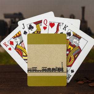 Cartas de juego de tren vintage