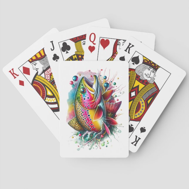 Cartas de juego de truchas (Reverso)