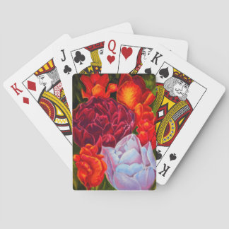 Cartas de juego de Tulip Bouquet multicolores