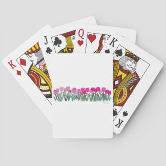 Cartas de juego de Tulip Grove rosa