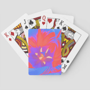 Cartas de juego de tulipanes fluorescentes