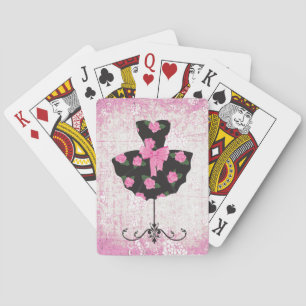 Cartas de juego de vestuario de ballet Rosa