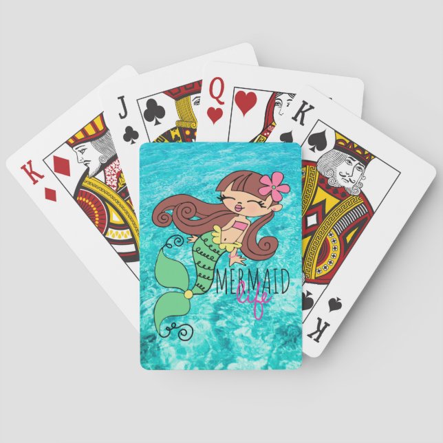 Cartas de juego de vida de sirena (Reverso)