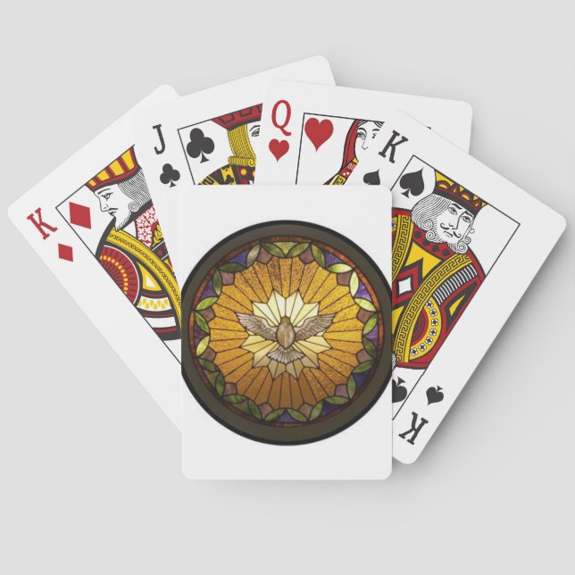 Cartas de juego de vidrio emplomado del Espíritu S (Reverso)