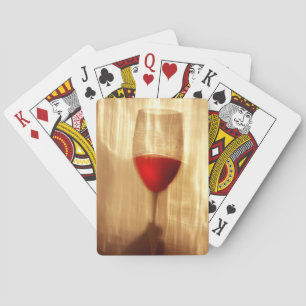 Cartas de juego de vino, caras de índice estándar.