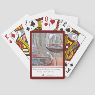 cartas de juego de vino tinto