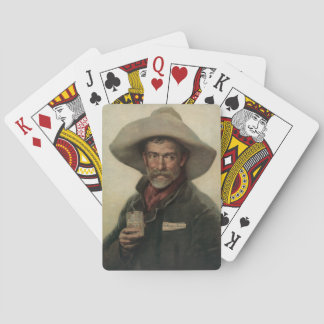 Cartas de juego de vintage Cowboy Beer y Litho