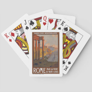 Cartas de juego de vintage de Roma Italia