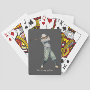 Cartas de juego de vintage golfer