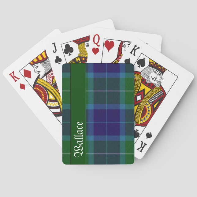 Cartas de juego de Wallace Clan Tartan Plaid (Reverso)