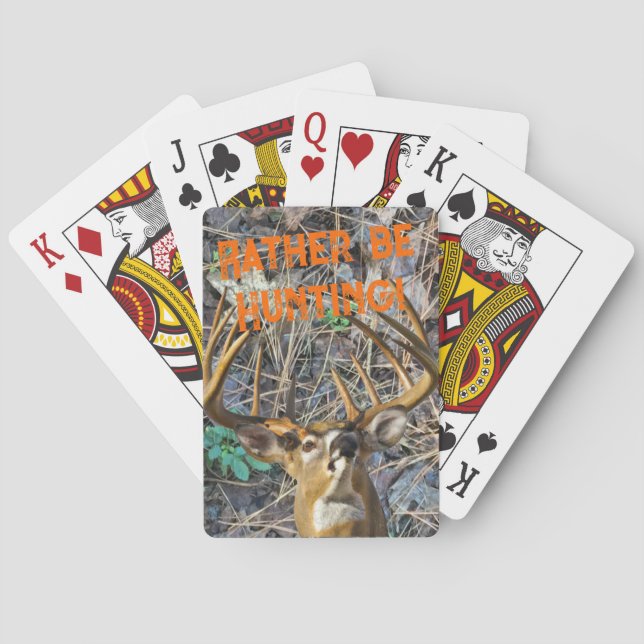 Cartas de juego de Whitetail Buck y caza de venado (Reverso)
