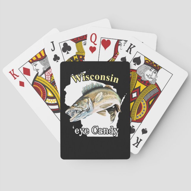 Cartas de juego de Wisconsin 'Candy Oye Walleye (Reverso)