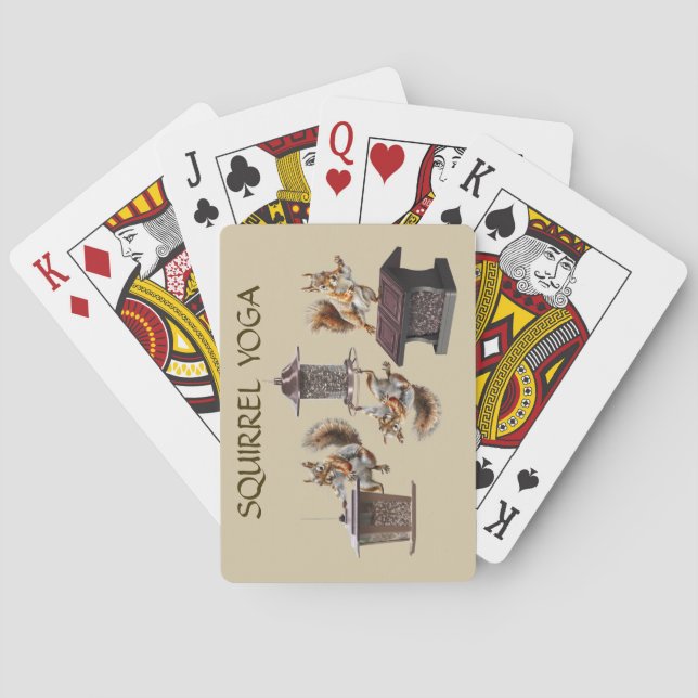 Cartas de juego de yoga de ardilla (Reverso)