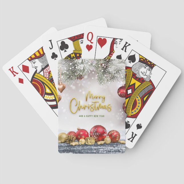 Cartas de juego decoradas por navidades (Reverso)
