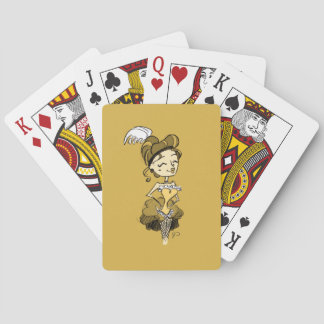 Cartas de juego del antiguo Chica de Saloon del Oe