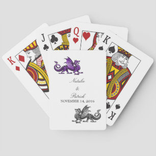 Cartas de juego del Boda Purple Silver Dragon