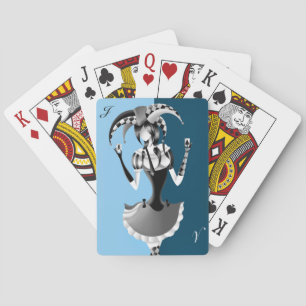 Cartas de Juego del Bufón Extravagante Azul