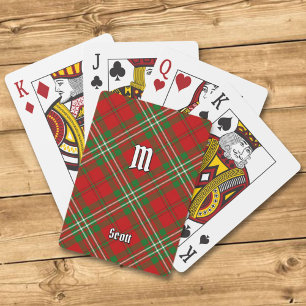 Cartas de juego del Clan Scott Red Tartan