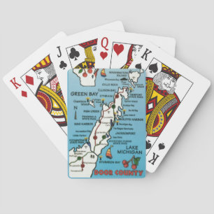 Cartas de juego del condado de Vintage Blue Door