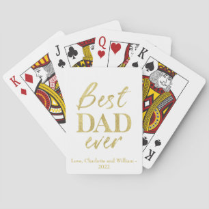 Cartas de juego del día del padre geométrico del R