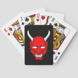 Cartas de juego del diablo rojo