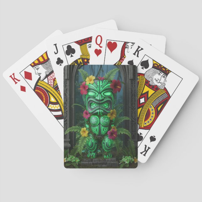 Cartas de juego del Dios Tiki Hawaiano (Reverso)